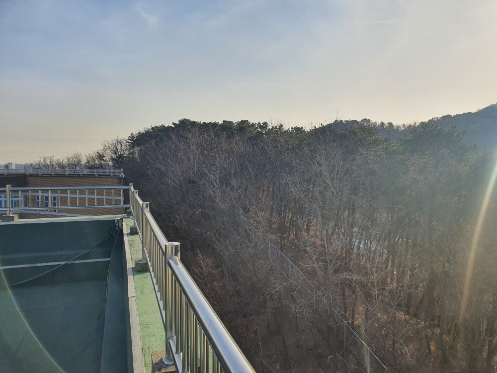 ▲ 의정부시 호원동 한 학교 옥상에서 친일파 이해승 후손의 땅이 보이고 있다. /김중래 기자 jlcomet@incheonilbo.com