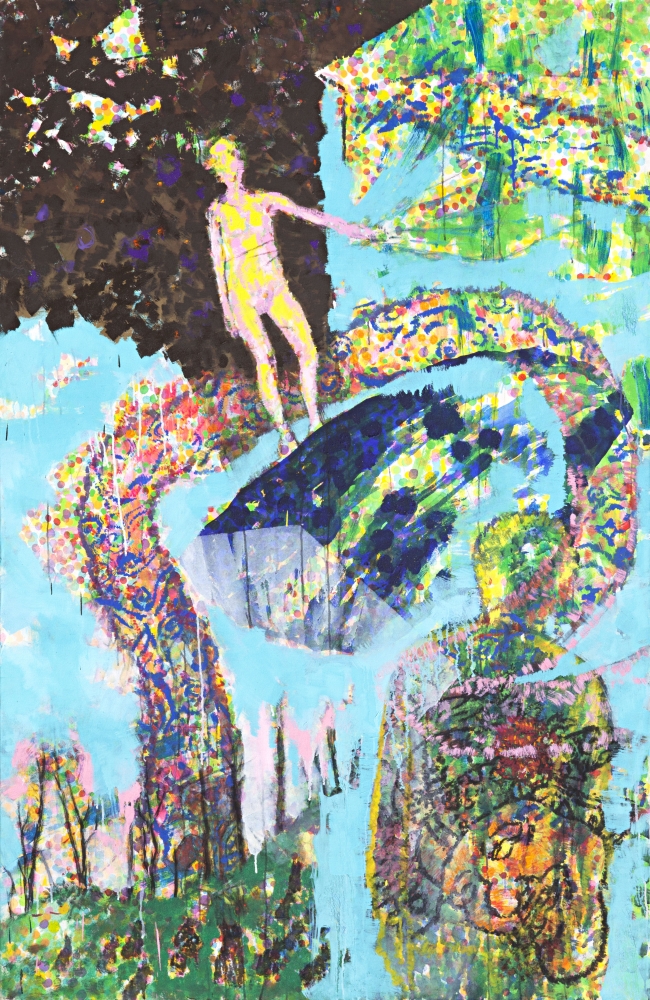 정용일, <삶의 경계 - 生 Ⅰ>, 265×182㎝, 캔버스에 유채, 2021