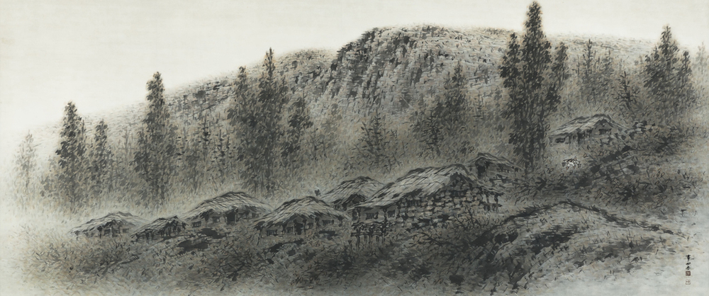 ▲ 이상범 作 산음촌가. /사진제공=부산시립미술관