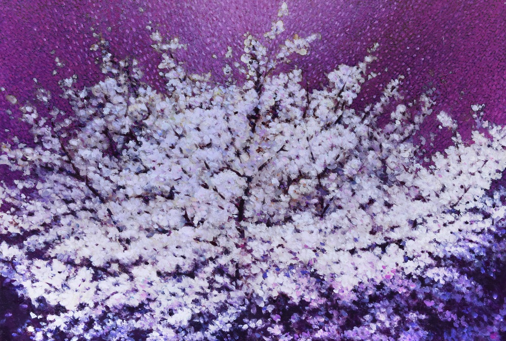 ▲ 김동희, 'Blossming Trees', 116.7×72.7㎝, Oil on canvas, 2023 /이미지제공=갤러리 스페이스 앤