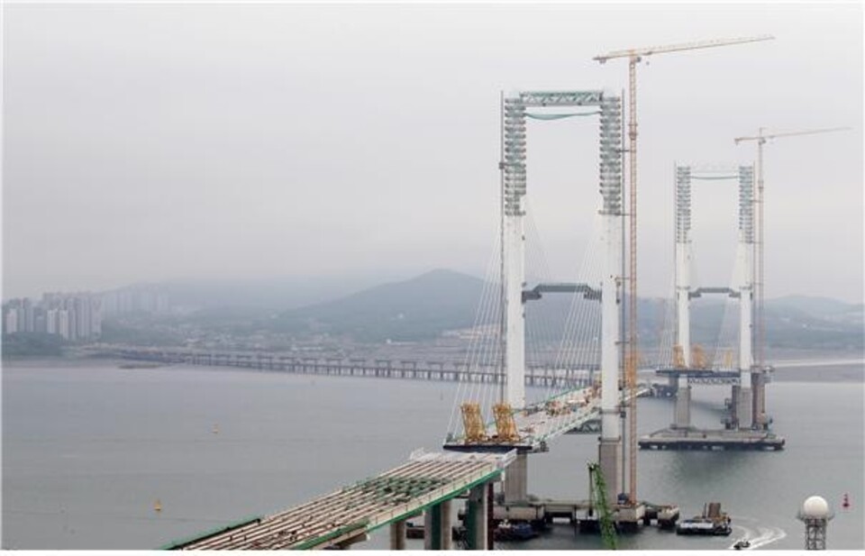 ▲ 인천 제3연륙교 건설현장 모습./사진제공=인천경제자유구역청