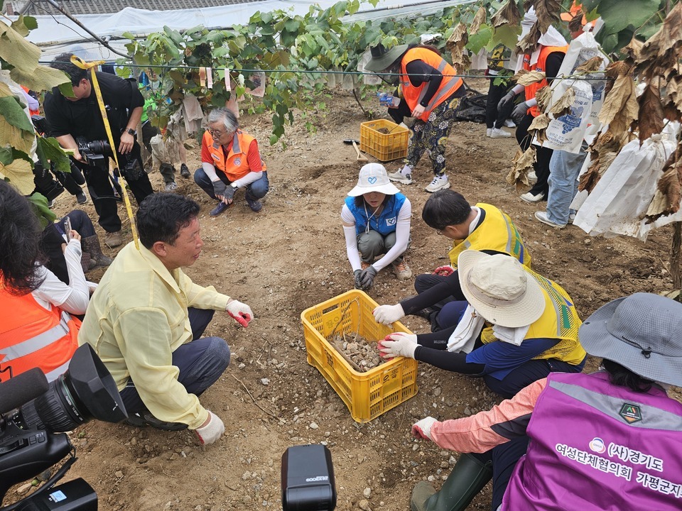 ▲ 수해복구 모습. /사진제공=가평군