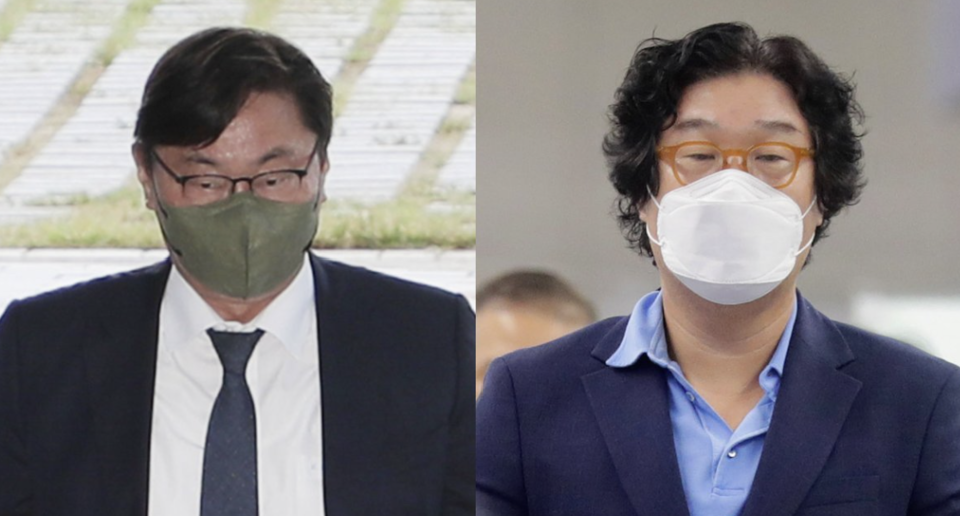 ▲ (왼쪽부터) 이화영 전 경기도 평화부지사, 김성태 전 쌍방울그룹 회장 /연합뉴스