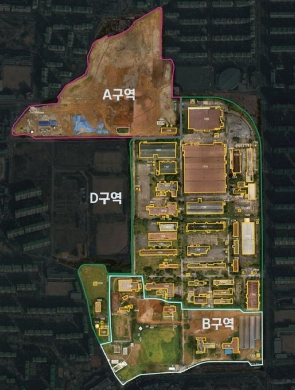 ▲ 인천 캠프마켓 구역도와 시설물 현황. /자료=인천시