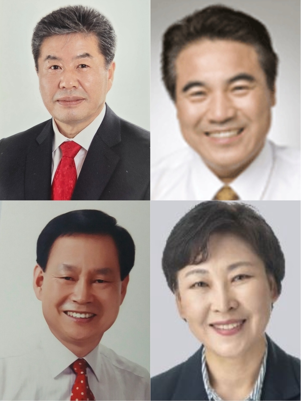 ▲ (왼쪽 위부터 시계방향) 이병택 전 국민의힘 인천시당 부위원장, 이병학 전 계양구의원, 박인숙 정의당 계양구지역위원장, 조동수 전 계양구의장.