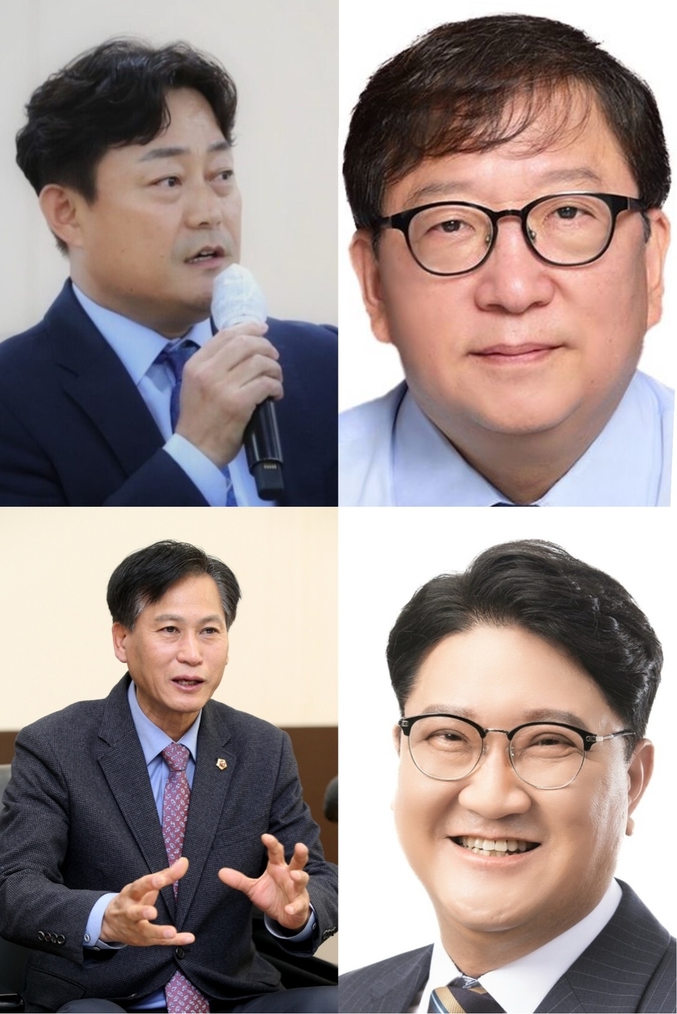 ▲ (왼쪽 위부터 시계방향) 천성주 모경종 국회의원실 정책실장, 서원선 전 민주당 인천시당 대변인, 강남규 민주당 중앙당 정책위원회 부의장, 김진규 전 인천시의원.