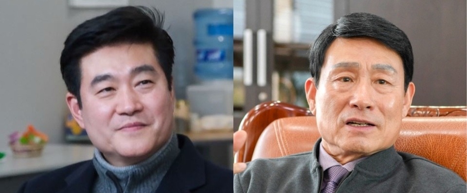 ▲ (왼쪽부터) 박세훈 전 인천시 사회수석, 송병억 수도권매립지관리공사 사장.