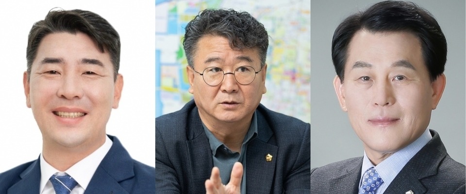 ▲ (왼쪽부터) 김명주 인천시의원, 이순학 인천시의원, 심우창 서구의원.