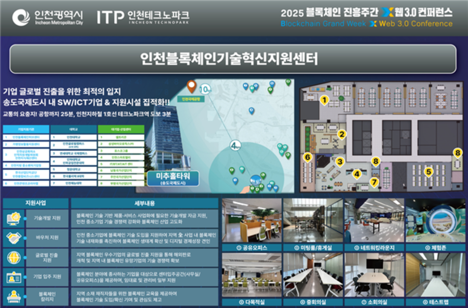 ▲ ‘2025 블록체인 진흥 주간 × 웹3.0 콘퍼런스’ 내 인천 블록체인 홍보관 디자인(안). /출처=인천시