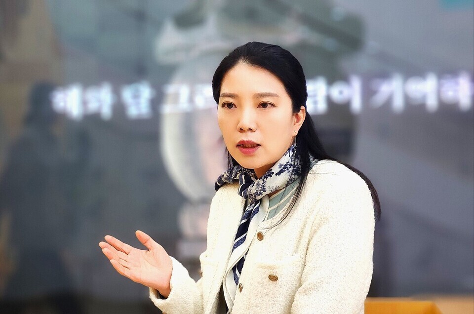 ▲ 김종임 양주시 세계유산추진팀 학예사가 회암사지의 세계유산 등재 추진 과정을 설명하고 있다.