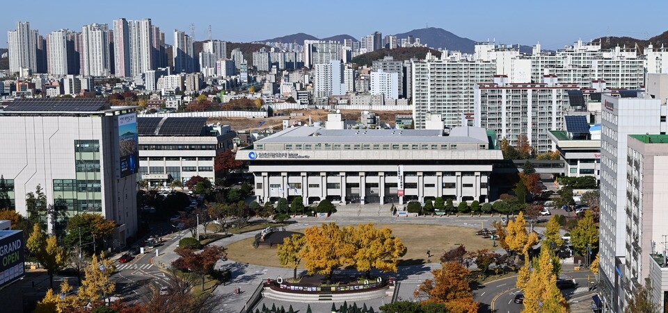 ▲인천 남동구 구월동 인천시청 전경. /사진제공=인천시