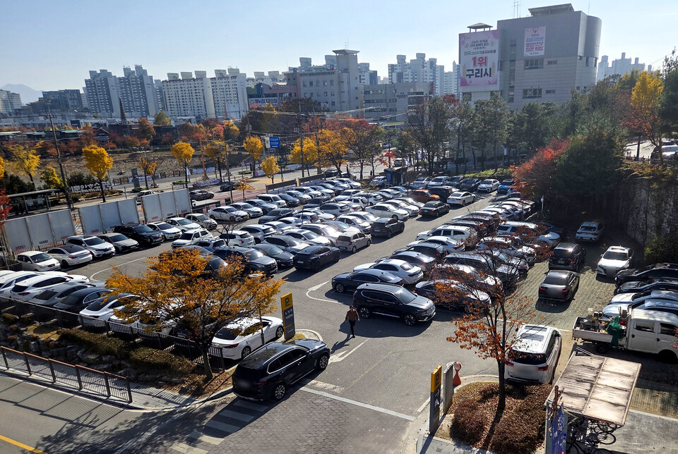 ▲ 주차 타워 건립이 추진되는 구리아트홀 주차장