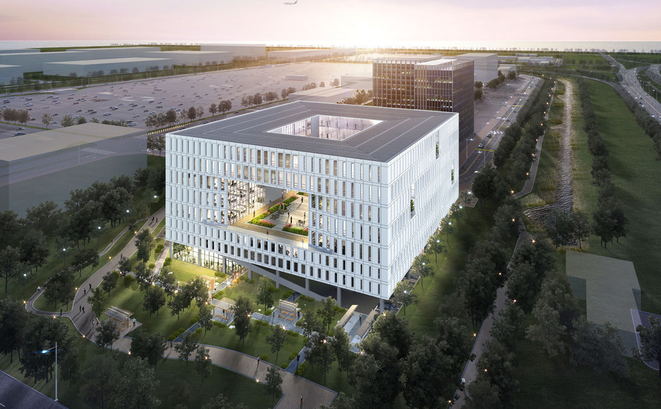 ▲인천공항공사가 제2국제업무지역에 신규 유치한 항공업무시설 조감도. /이미지제공=인천공항공사