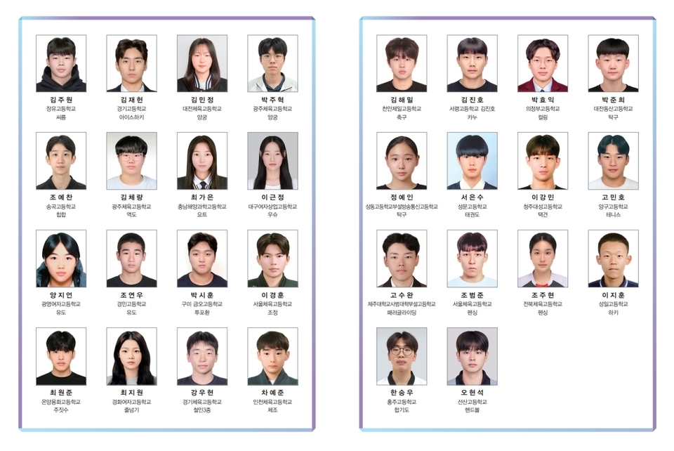 인천체고 차예준(체조) 등 체육 꿈나무 62명, 태인체육장학금 받아