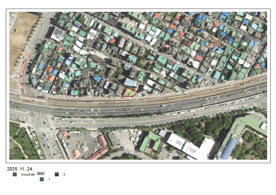▲ 인천시와 미추홀구가 24일 용현동 426-1 일원의 인천대로 지구단위계획 경미한 사항을 공고했다. 사진은 인천시 지도포털을 통해 본 사업 구역의 모습이다. /사진제공=인천시