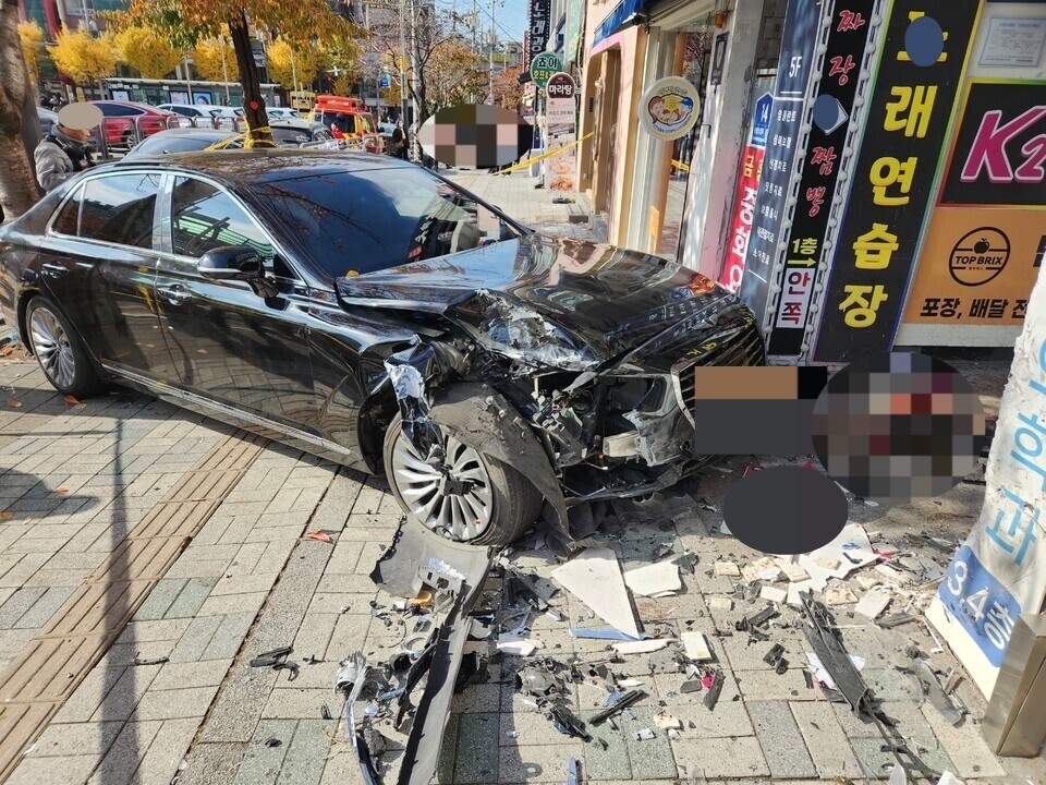 ▲ 지난 18일 인천 부평구 십정동에서 발생한 사고 현장 모습  /사진제공=인천소방본부